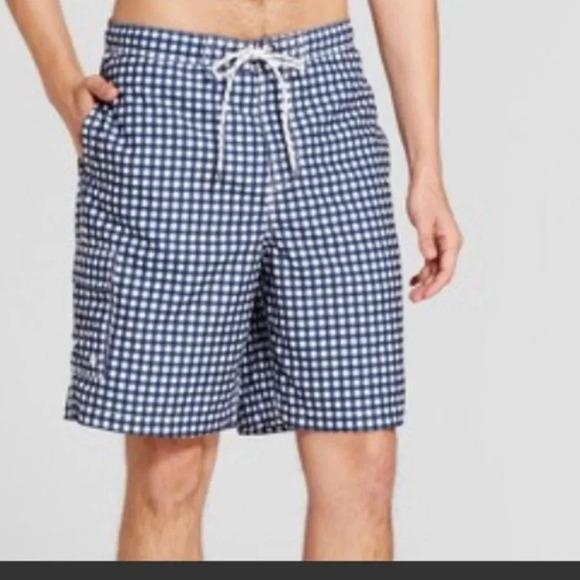 Goodfellow Gingham Board Swim Shorts Size XL NWT - Picture 1 of 6
